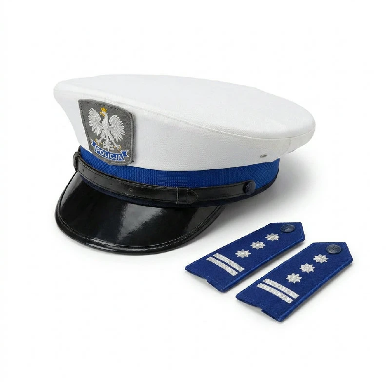 Polizeimütze mit Schulterklappen CPPL-YH by Godan color Svart