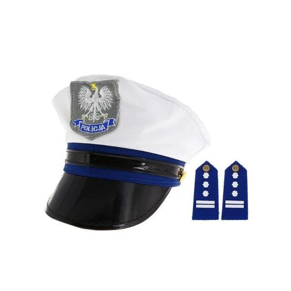 Polizeimütze mit Schulterklappen CPPL-YH by Godan color Svart