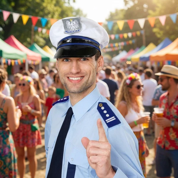 Polizeimütze mit Schulterklappen CPPL-YH by Godan color Svart