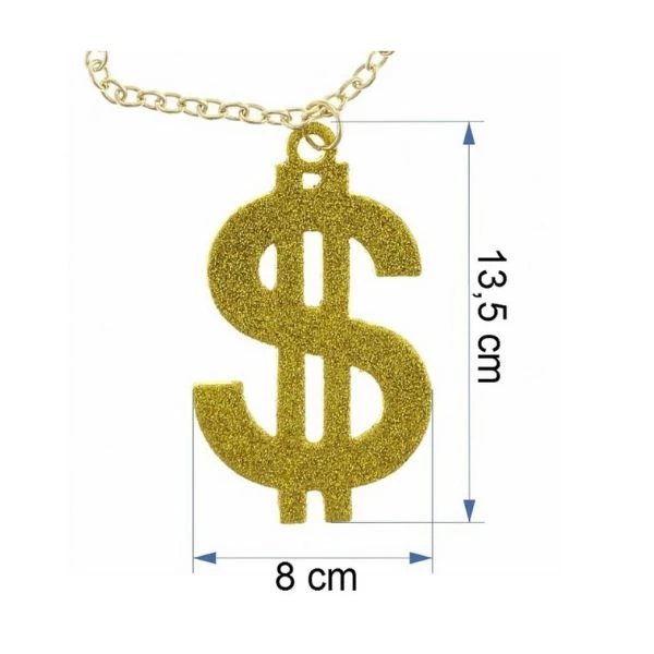 XXL Dollar-Halskette DOJUS-YH by Godan color Svart