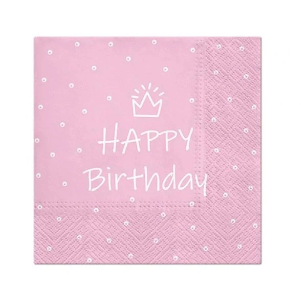 Servietten PAW Special Day Design Hellrosa 33 x 33 cm 20 Stk. SDL300304 by Godan color Svart