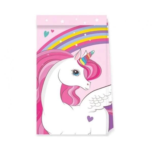 Geschenktüten Unicorn Rainbow Colors 4er-Pack 93765 by Godan color Svart