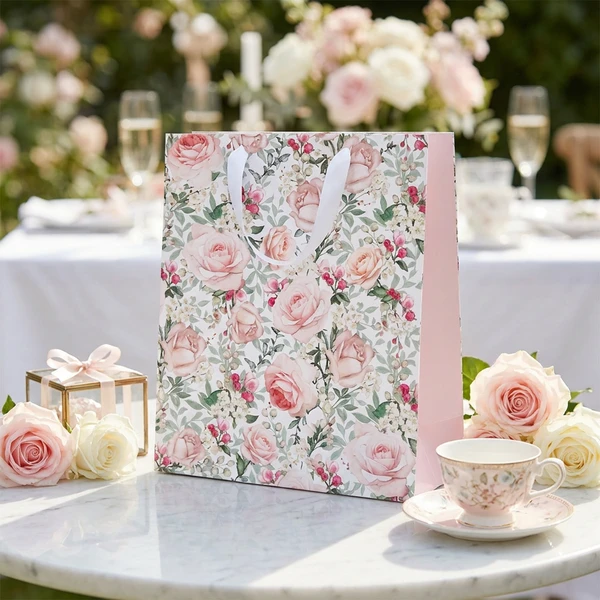 Geschenktüte PAW Gorgeous Roses 20 x 25 x 10 cm AGB1014105 by Godan color Svart