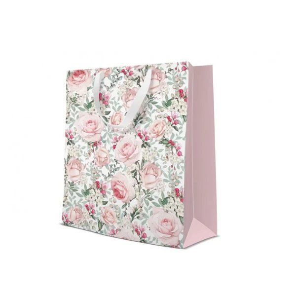 Geschenktüte PAW Gorgeous Roses 20 x 25 x 10 cm AGB1014105 by Godan color Svart