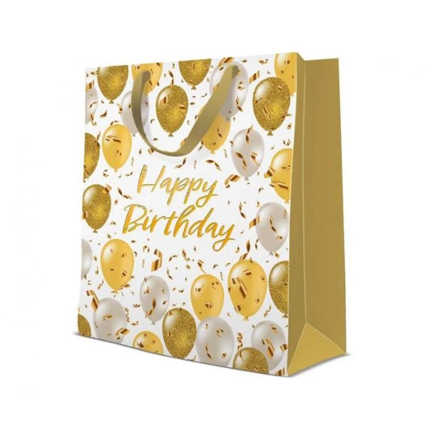 Geschenktüte PAW Elegant Ballons 26,5x13x33,5 cm AGB1023505 by Godan color Svart