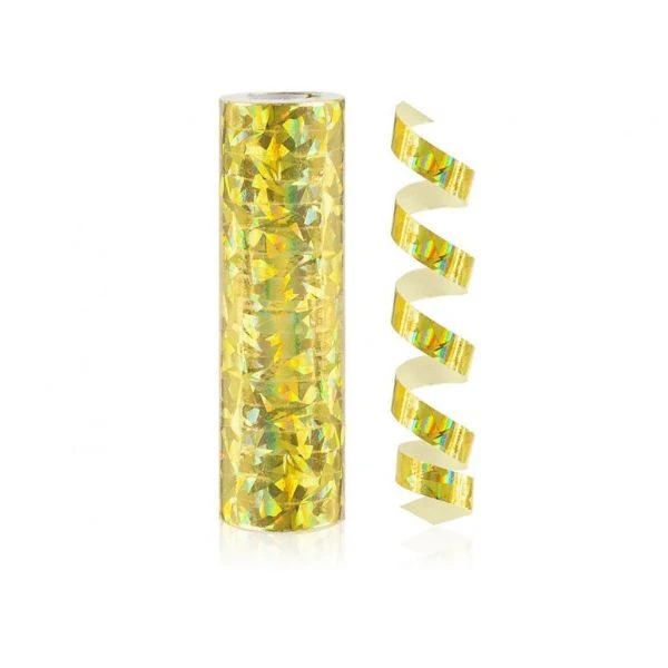Holografische Luftschlange Gold 4 m 1 Stk. PZ-SHZL by Godan color Svart