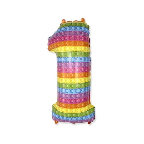 Folienballon FX "Nummer 1" POP IT 69 cm 901811POP by Godan color Svart