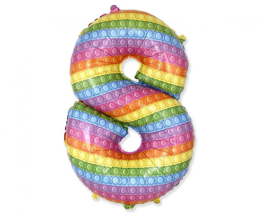 Folieballon FX "Nummer 8" POP IT 69 cm 901818POP by Godan color Svart