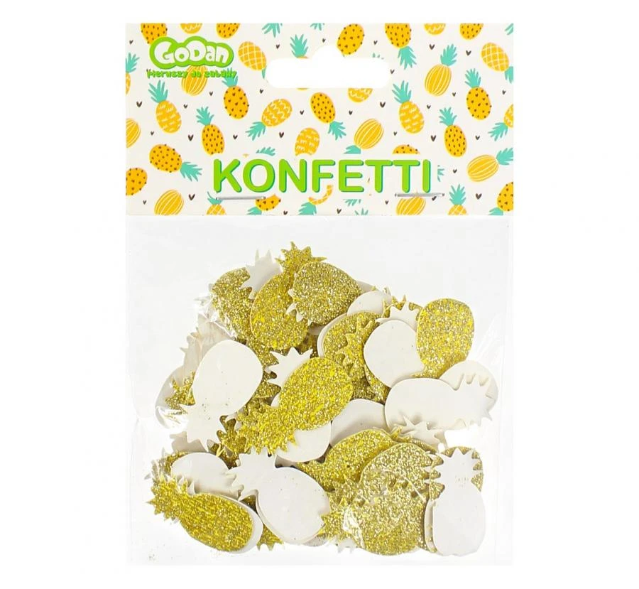 Konfetti "Glitzer Ananas" 1,5x3 cm 18 g RV-KBAN by Godan color Svart