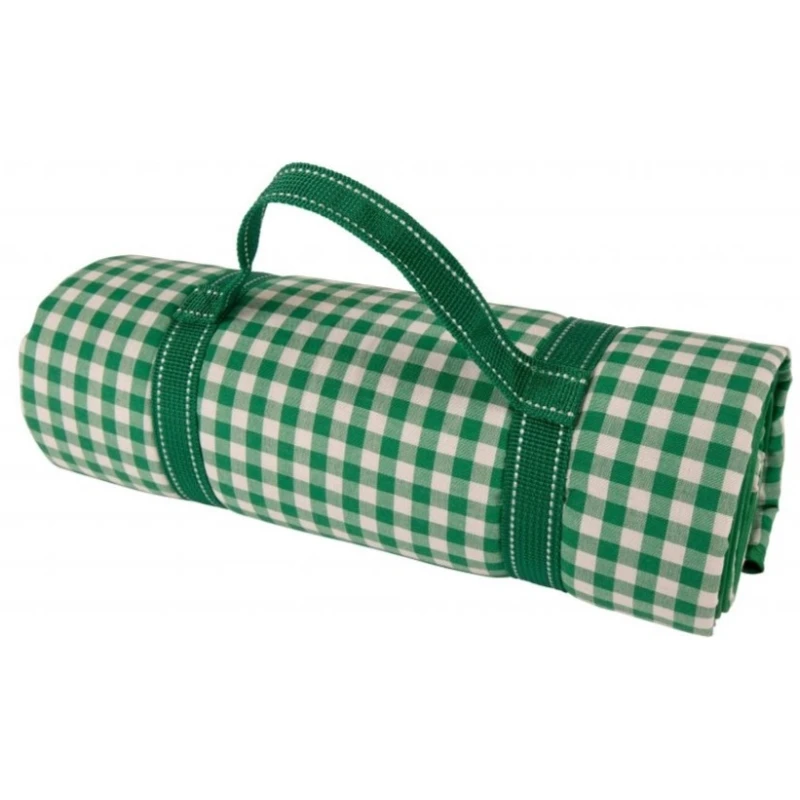 Picknickdecke Grün/Weiß Kariert By Bercato 150x135cm B79081 by SCANDINAVIAN HOME color Grön/Vit