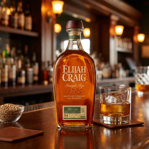 Elijah Craig Straight Rye Whiskey FL 70 13134 by ELIJAHCRAI color Svart