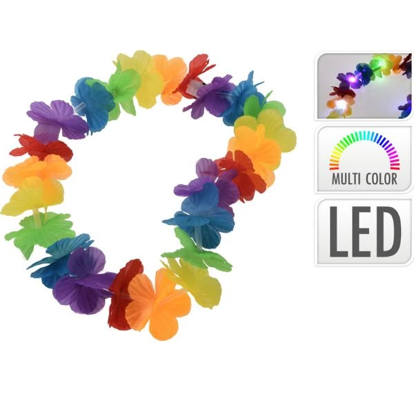 Blumenkranz mit LED-Licht, 1 Meter 491021620 by Koop color Svart