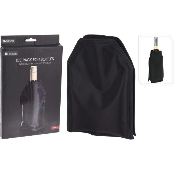 Kühlmanschette für Flaschen, Schwarz 529002080 by Koop color Svart