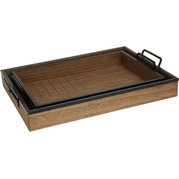 Serviertablett Set 2-tlg. 'Bistro' HZ1940000 by Koop color Bruin