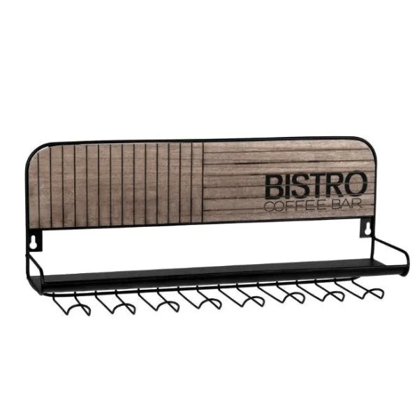 Tassenregal „Bistro“ 48x12x20cm HZ1940040 by Koop color Bruin