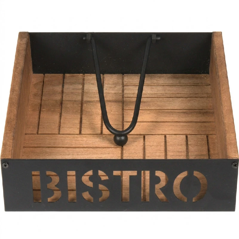 Serviettenspender Bistro 18x18x5cm HZ1940050 by Koop color Bruin