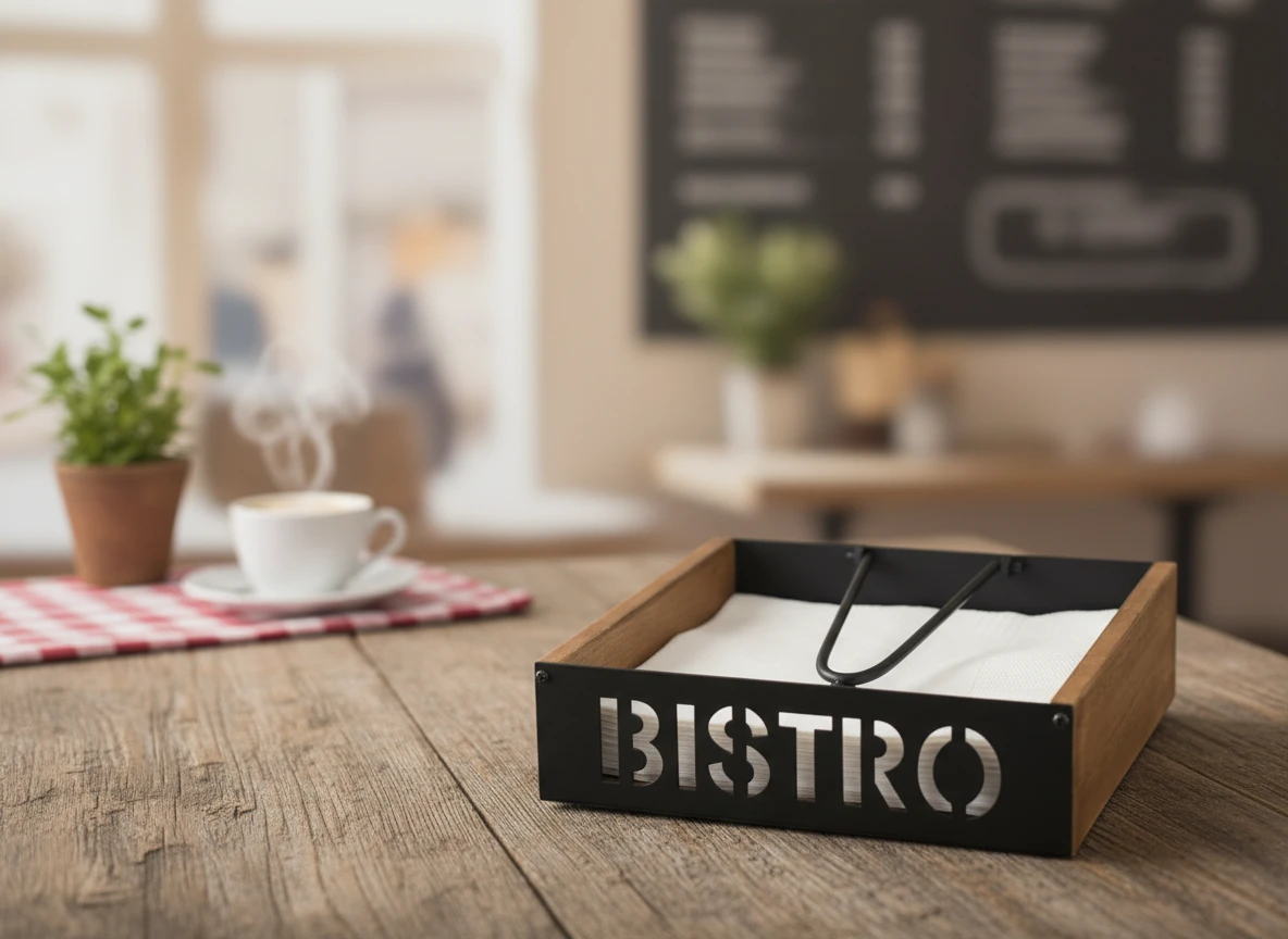 Serviettenspender Bistro 18x18x5cm HZ1940050 by Koop color Bruin