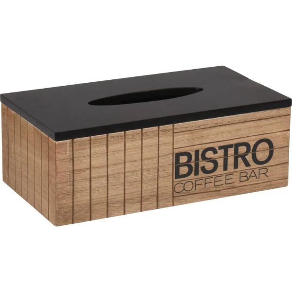 Serviettenbox "Bistro" 25x13,5x9cm HZ1940060 by Koop color Bruin