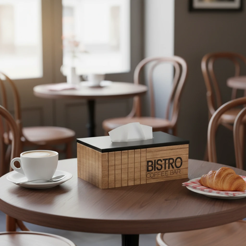 Serviettenbox "Bistro" 25x13,5x9cm HZ1940060 by Koop color Bruin