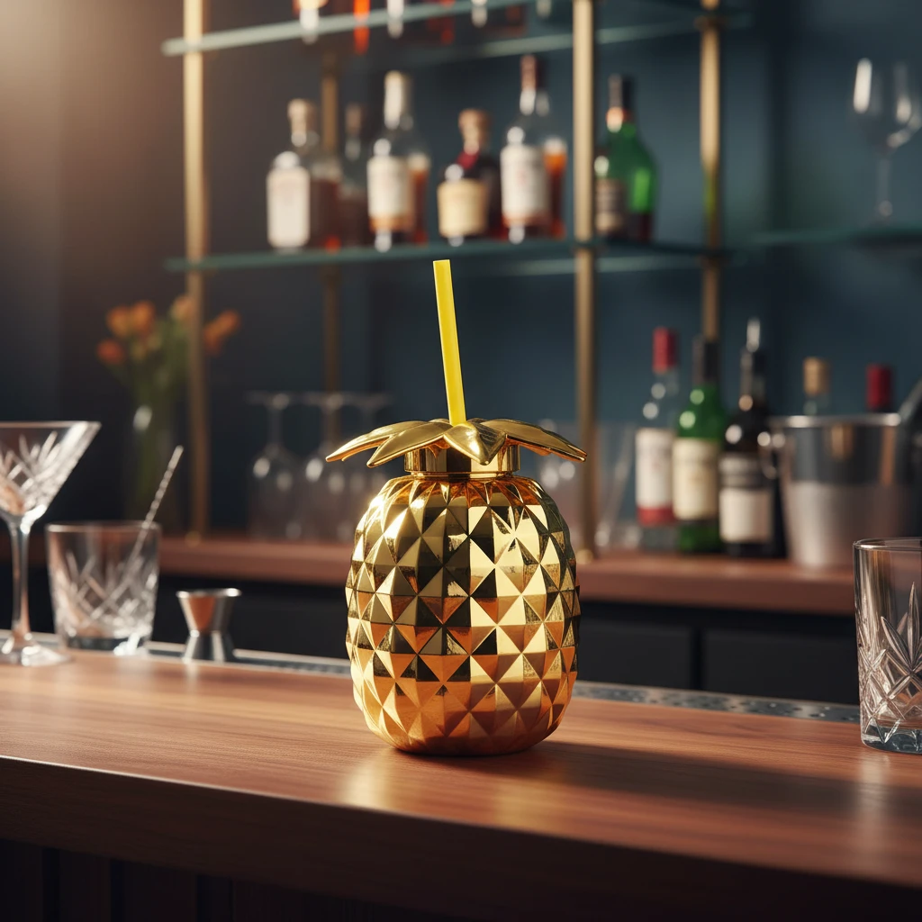 Trinkbecher Ananas Gold 750 ml 170482100 by Koop color Goud
