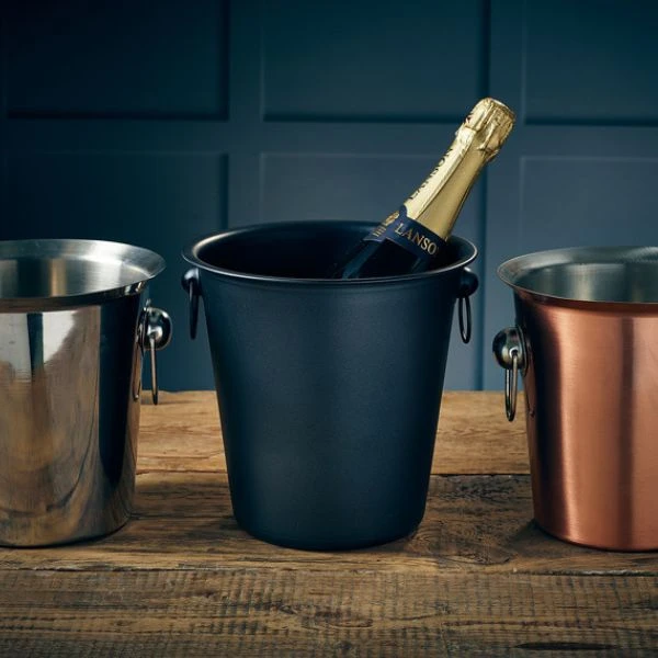 GenWare Metallic Black Weinkühler aus Edelstahl 26203MTBK by Genware color Svart