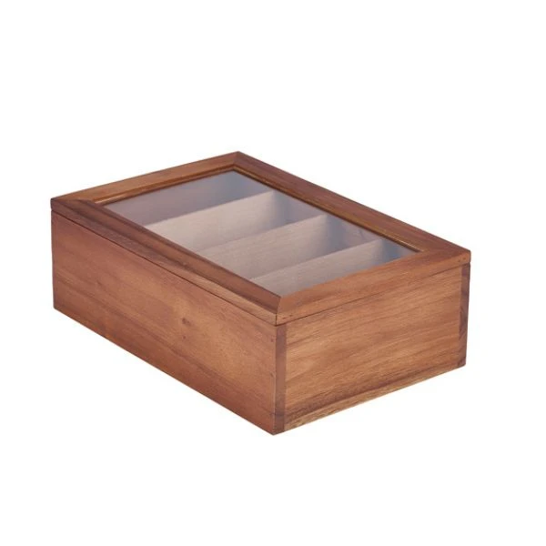 Genware Teebox aus Akazienholz 30 x 20 x 10 cm WTB by Genware color Trä