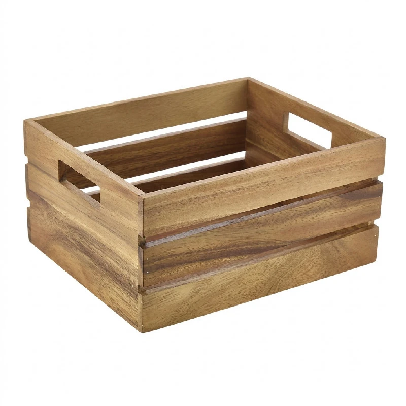 Genware Akazienholz-Box / Buffet-Riser GN 1/2 RSR-W3226 by Genware color Svart