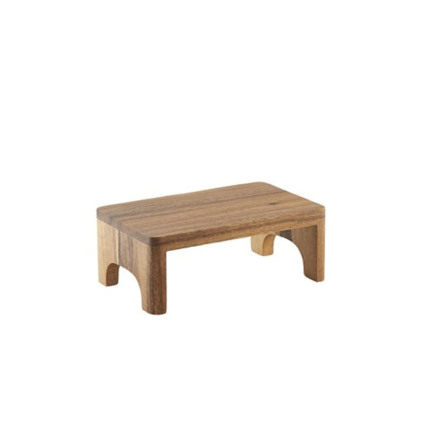 Genware Akazienholz Buffet-Riser GN 1/2 15cm (H) RSR-WGN12 by Genware color Svart