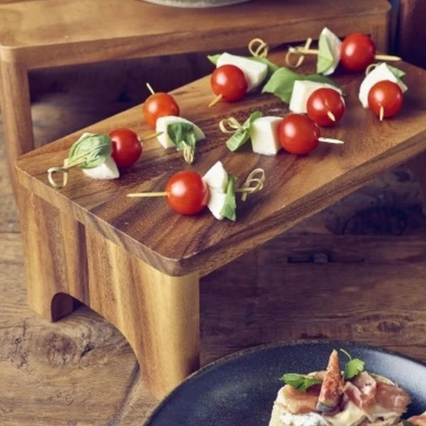 Genware Buffet-Erhöhung Akazienholz GN 1/4 10 cm (H) RSR-WGN14 by Genware color Svart