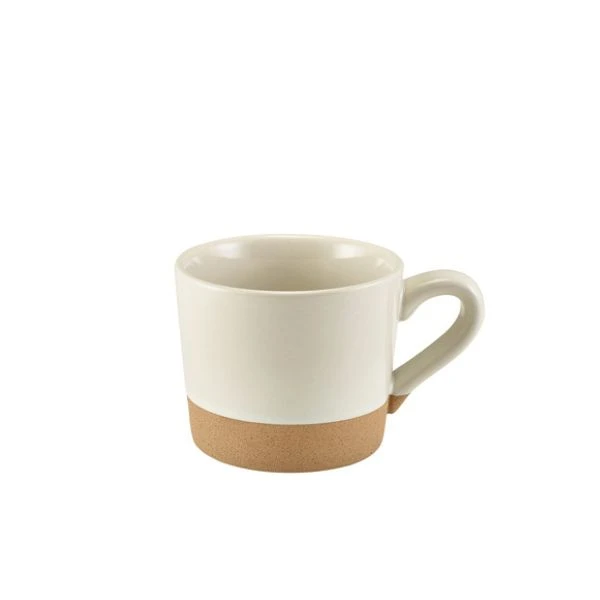 Kava Kaffeetasse aus Steingut Weiß 28,5 cl/10 oz von Genware CUP-KW28 by Genware color Svart