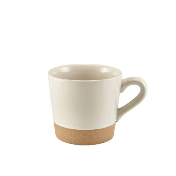 Kava Kaffeetasse aus weißem Steingut 34 cl/12 oz von Genware CUP-KW34 by Genware color Svart
