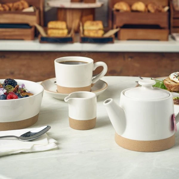 GenWare Kava Weißes Steingut-Kännchen 9 cl/3,2 oz JUG-KW9 by Genware color Svart