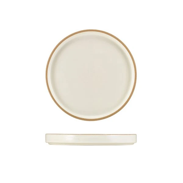 GenWare Kava Weiß Steinzeug Präsentationsteller 18 cm LP-KW18 by Genware color Svart