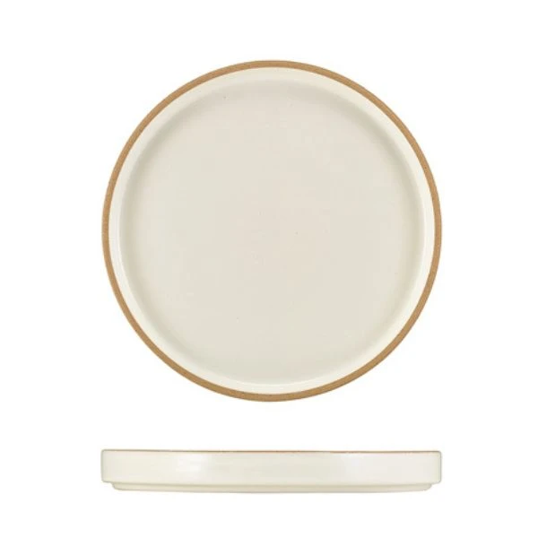 Genware Kava Präsentationsteller Steinzeug Weiß 20 cm LP-KW20 by Genware color Svart