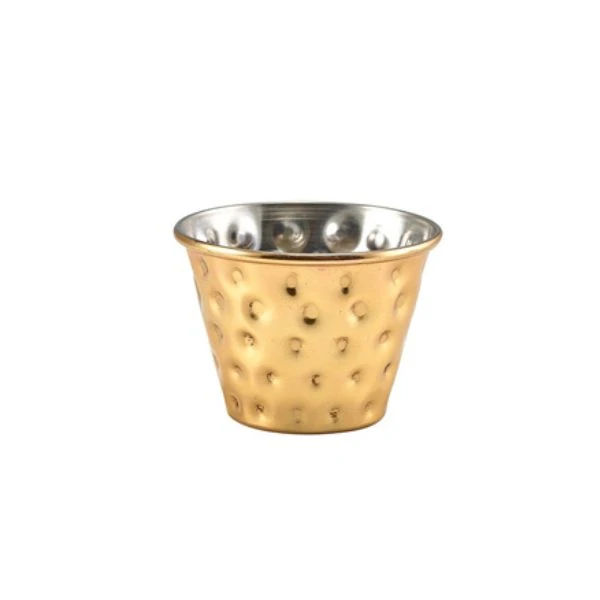GenWare Vergoldetes Gehämmertes Ramekin 71 ml/2,5 oz RAMSTH2GD by Genware color Svart