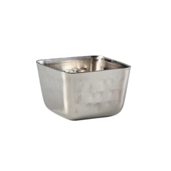 Edelstahl Ramekin Eckig Gehämmert 71 ml Genware RAMSQH2 by Genware color Svart