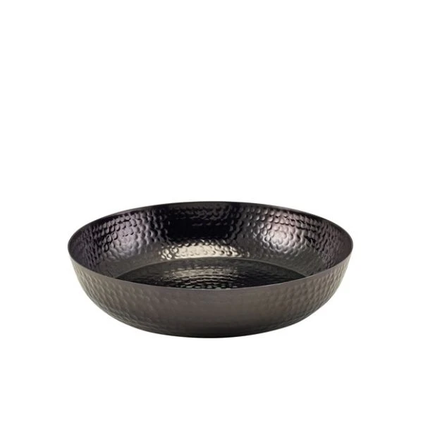 GenWare Schwarze Gehämmerte Aluminium-Servierplatte 31cm SPH31BK by Genware color Svart
