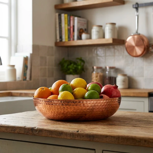GenWare Gehämmertes Aluminium-Serviertablett Kupfer 31 cm SPH31C by Genware color Svart