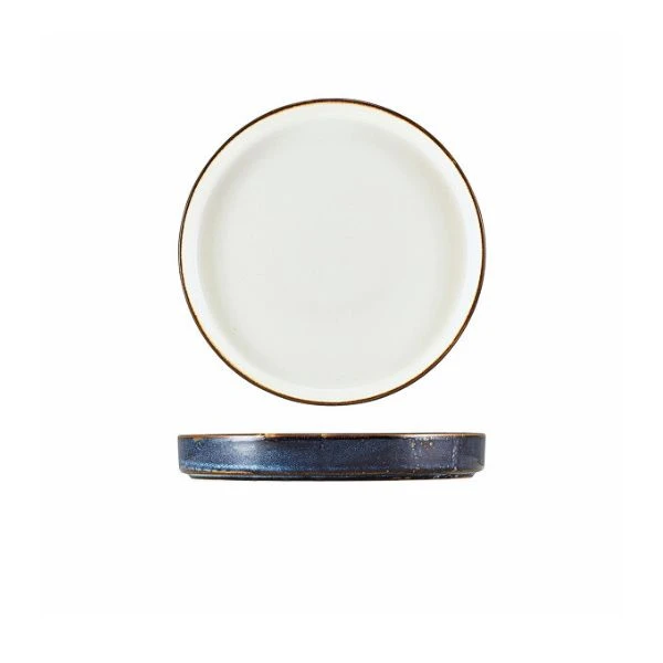 Terra Aqua Blau Zweifarbiger Präsentationsteller 18 cm Genware PRT-PBL18 by Genware color Svart