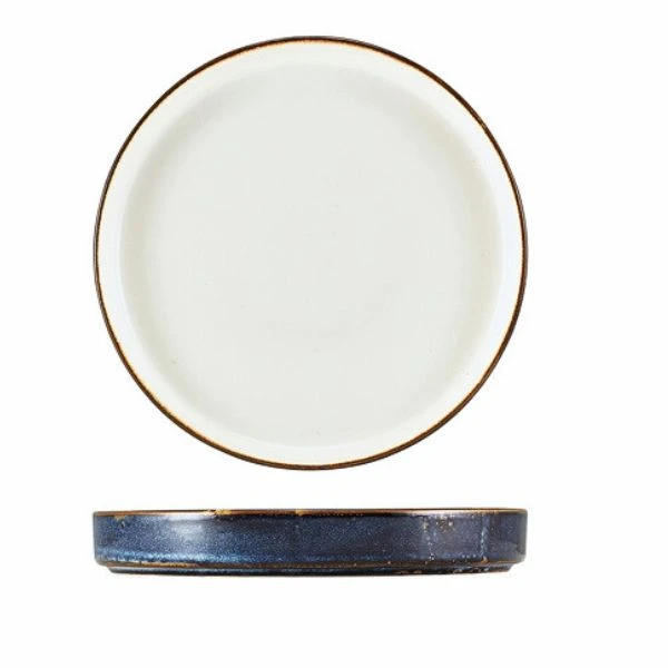 Terra Aqua Blau Zweifarbiger Präsentationsteller 26 cm Genware PRT-PBL26 by Genware color Svart