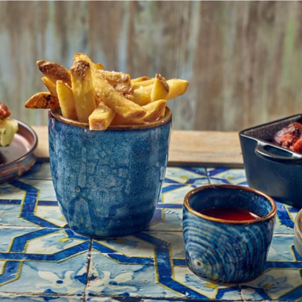 Terra Aqua Blue Dip-Schälchen 9 cl / 3 oz Genware DP-PBLG3 by Genware color Svart