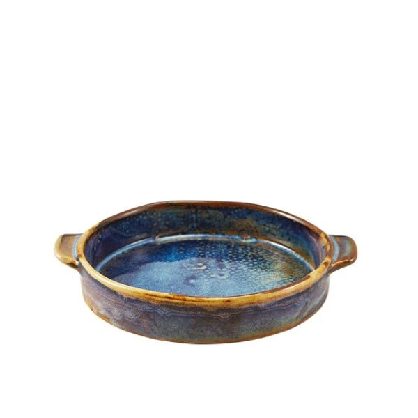Terra Aqua Blau runde Ohrenschale 14,6 cm Genware RD-PBL15 by Genware color Svart
