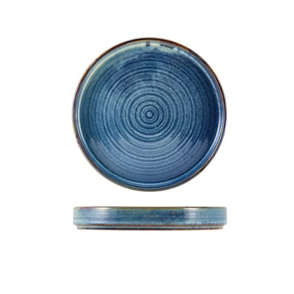 Genware Terra Porcelain Aqua Blau Präsentationsteller 18 cm PR-PBL18 by Genware color Svart