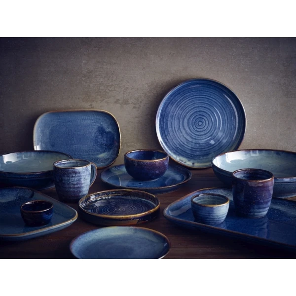 Genware Terra Aqua Blau Rechteckiger Teller 29 x 19,5 cm RP-PBL29 by Genware color Svart