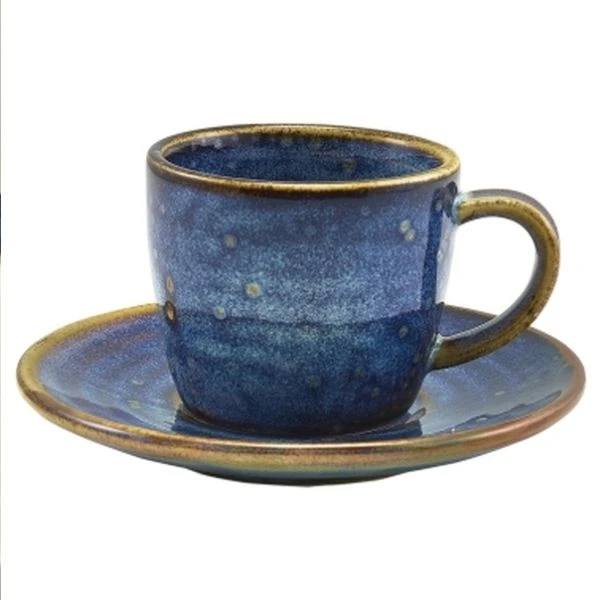Terra Aqua Blau Espressotasse 9cl/3oz Genware CUP-PBL9 by Genware color Svart