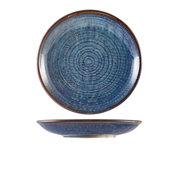 Terra Aqua Blauer Tiefer Coupe-Teller 25 cm Genware DC-PBL25 by Genware color Svart
