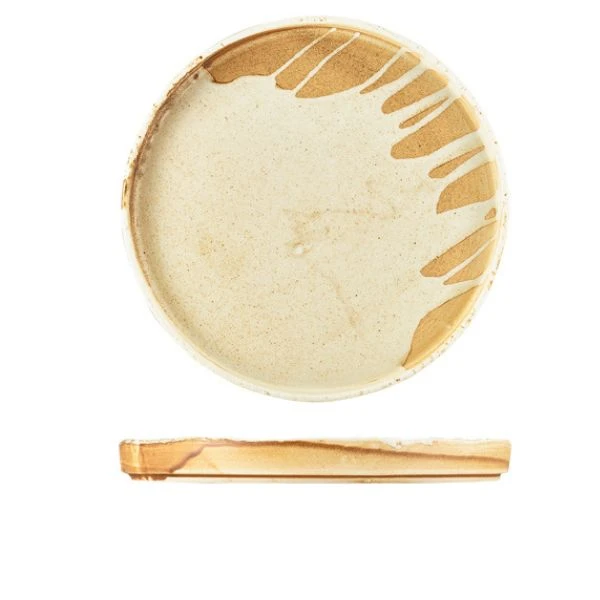 Terra Roko Sand Präsentationsteller 26 cm Genware PR-RKS26 by Genware color Svart
