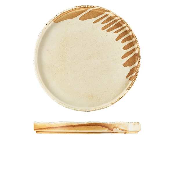 Terra Roko Sand Präsentationsteller 28cm Genware PR-RKS28 by Genware color Svart