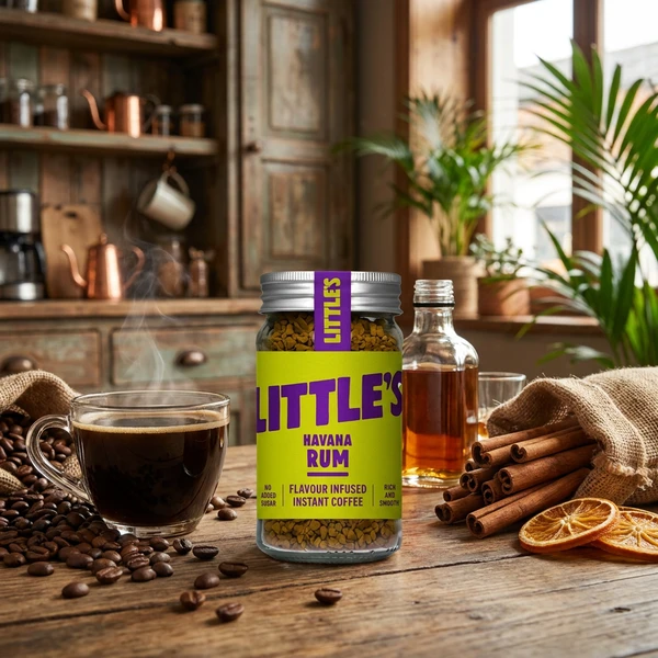 Instant-Kaffee mit Rum-Aroma 50g Littles 71079217 by Littles color Svart