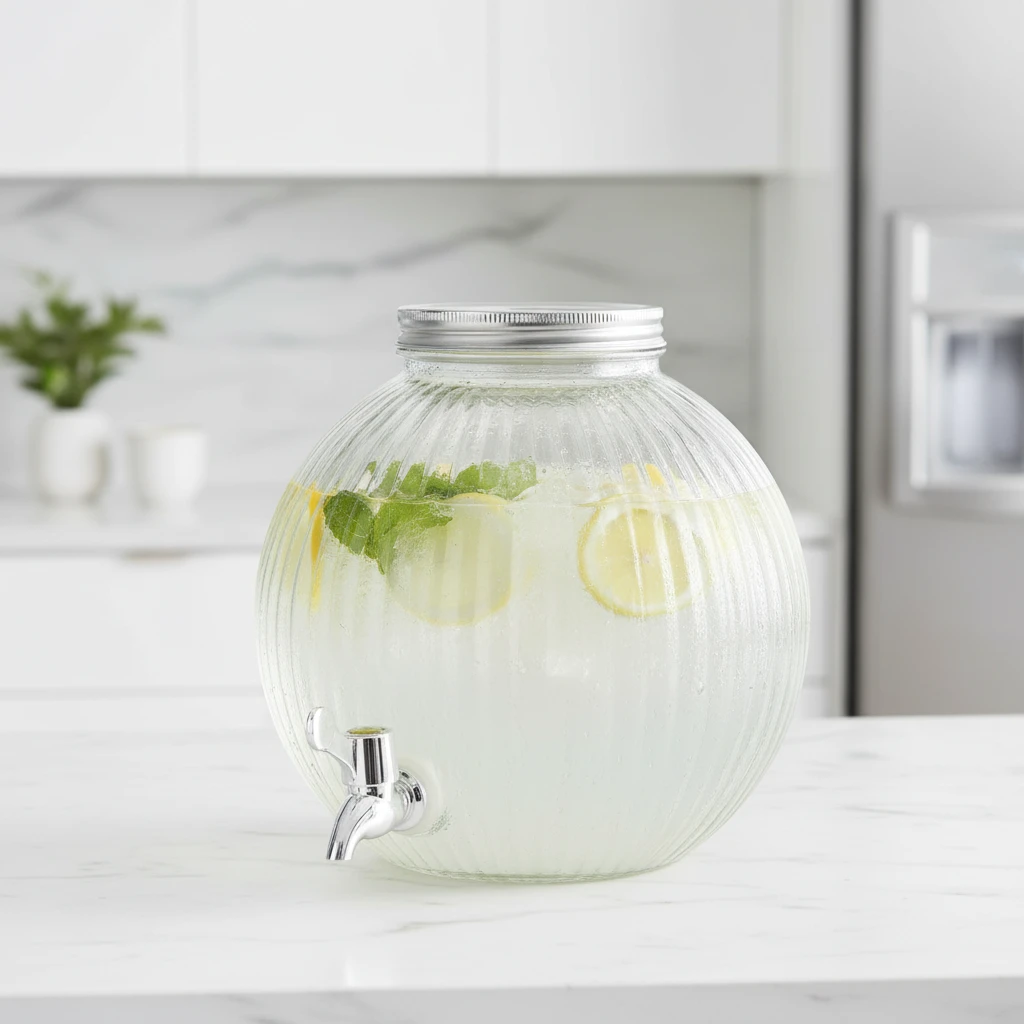 Getränkeautomat Glas 5,5L CD1200180 by Koop color Helder